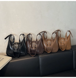 Borse hobo Maillard chic in quattro colori con fibbie vintage e occhielli metallici