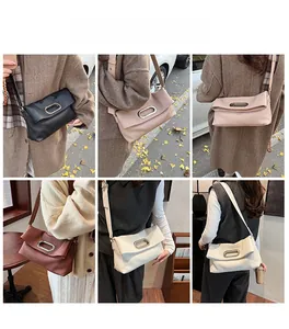 Multiple views of pleated tote bags in six colors worn by models for daily commute