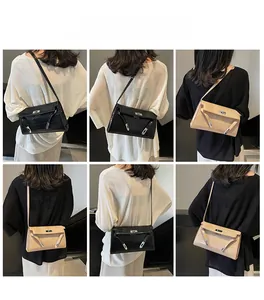 Detail shots showing crocodile pattern leather texture and silver buckle on the shoulder bag