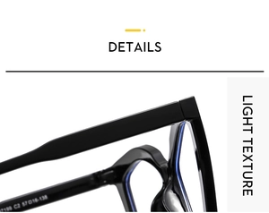 Detailsicht der Cat-Eye-Rahmenscharniere und Bügelspezifikationen 7199 C2 in Schwarz
