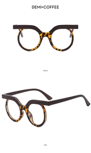 Dual view of round blue light blocking glasses in coffee and demi tortoiseshell design