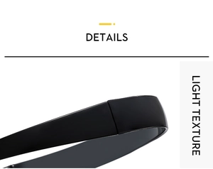 Close-up of sleek black cyberpunk sunglasses temple with light texture and glossy finish