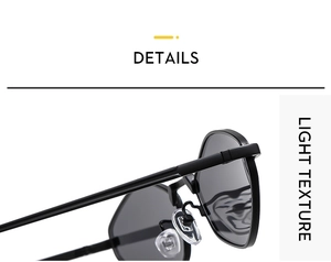 Detail shot of polygon sunglasses featuring matte metal frame and soft silicone nose pads