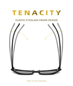 Detail of high-elasticity cat-eye sunglasses frame showing flexible temple durability