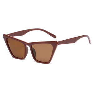 Chic burgundy cat-eye sunglasses with amber lenses shown at a 45-degree angle