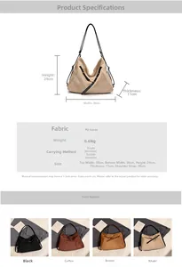 Detailed size chart and multi-color options for vintage matte PU leather shoulder bag