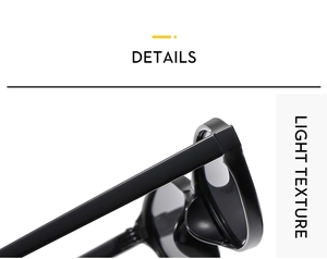 Detail view of wide temples and integrated nose pads on black oval sunglasses