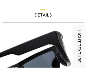 Vue détaillée des charnières et des branches de lunettes de soleil cyclisme noires Y2K