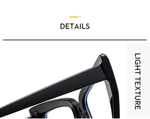 Detail showing the durable hinge connection and light texture of black cat-eye glasses