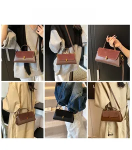 Sacs à bandoulière pour femmes avec design color-block et boucles métalliques