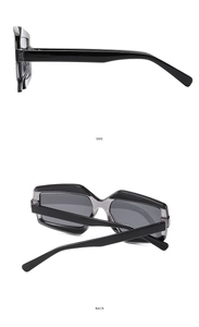 Seiten- und Rückansicht des stromlinienförmigen Rahmens dieser Polygon-Sonnenbrille