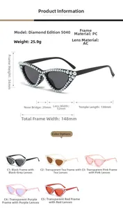 Spécifications techniques et options de couleurs pour lunettes de soleil œil-de-chat