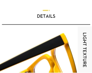 Detailansicht der gelben TR90 Brillenfassung mit leichter Textur und glänzendem Finish