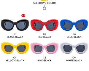 Lunettes de soleil bulle Y2K en six couleurs avec monture épaisse et verres foncés