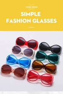 Détails de lunettes de soleil Y2K oversize colorées avec branches larges texturées en 8 tons