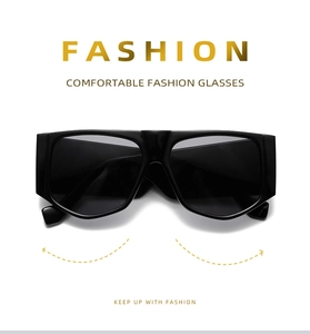 Top view of fashion oversized black frame sunglasses with wide temples and a glossy finish