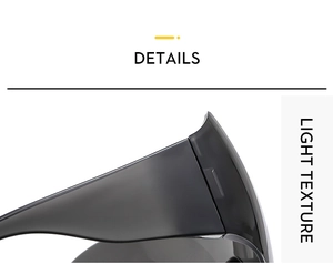 Close-up of matte black Y2K futuristic sunglasses hinges with light texture detail