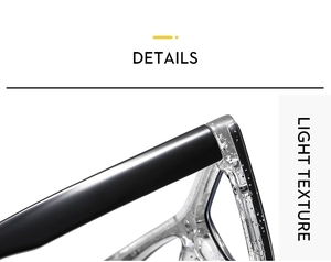 Detail view of cat eye glasses frame showing premium texture and metallic temple hinges
