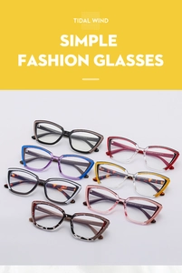 Montures de lunettes œil de chat en TR90 avec détails des tailles 56-17-143 sur la branche
