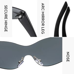 Détails de lunettes Y2K pour enfants avec charnières en métal et branches en arc
