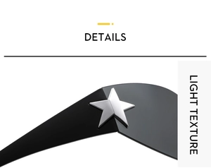 Détail de la branche noire avec étoile argentée sur lunettes de soleil Y2K pour enfants