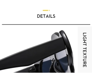 Close-up of lightweight black jelly sunglasses frame showing glossy texture and side detail