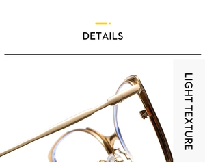 Detail of golden metal cat-eye frames showing the fine hinges and soft silicone nose pads
