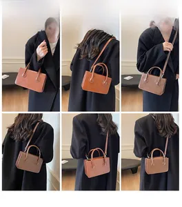 Collage di modelle che mostrano vari stili di indosso della borsa a tracolla retrò