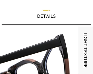 Detail of metal hinge connection and light texture on two-tone eyewear frame