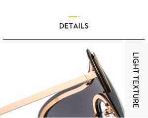 Makroaufnahme der Y2K randlosen Sonnenbrille mit goldenem Metallscharnier und leichter Textur