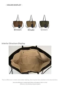 Detailed interior view of spacious canvas tote bag with zipper pocket and magnetic closure