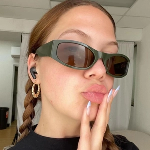 Retro Oval Sunglasses PC Frame AC Lens UV400 Protection Y2K Style Futuristic Punk Eyewear For Men Women