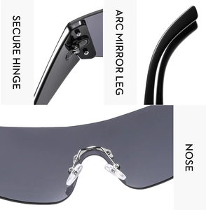 Detail view of Y2K star sunglasses showing secure hinge and adjustable nose pads