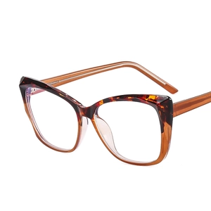 Lunettes œil de chat anti-lumière bleue avec monture écaille et ambre translucide