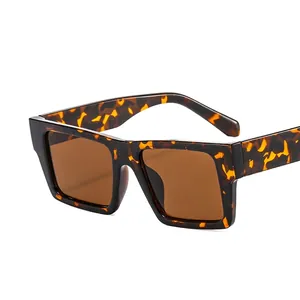 Vintage tortoiseshell square sunglasses with dark brown lenses at a 45-degree angle
