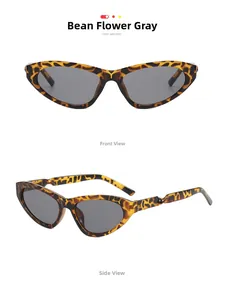 Detailed view of cat-eye sunglasses with tortie frames and unique twisted temple design