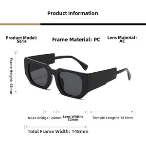 Guide détaillé des dimensions de lunettes de soleil carrées indiquant la largeur de monture