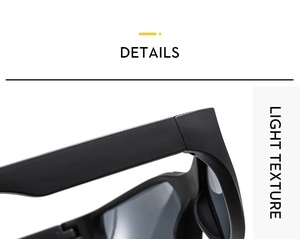 Macro shot of Y2K futuristic sunglasses hinge and lightweight matte black frame details