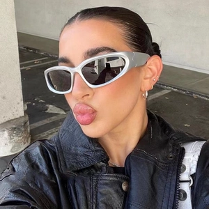 Y2K Futuristische Sport Zonnebril PC Frame AC Lenzen Wrap Around Cyberpunk UV400 Bescherming Voor Fietsen Outdoor Mode Streetwear