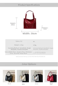 Infographic showing dimensions and multi-functional strap options for the tote bag