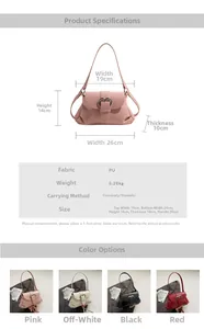Guide des tailles de sac en PU avec dimensions hauteur largeur et poignée