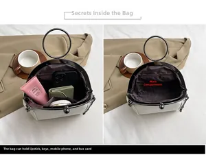 Detail view of the interior compartment showing capacity for phone and essentials