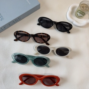 Retro Oval Sunglasses For Women Men Vintage Leopard Print PC Frame Resin Lens UV400 Protection Cat Eye Fashion Eyewear