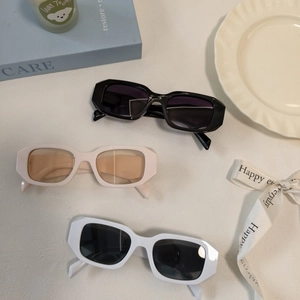 Retro rectangular sunglasses with wide frames in black, beige, and white resin colors