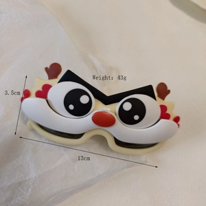 Kids cartoon dinosaur polarized flip-up sunglasses with silicone frame and UV protection