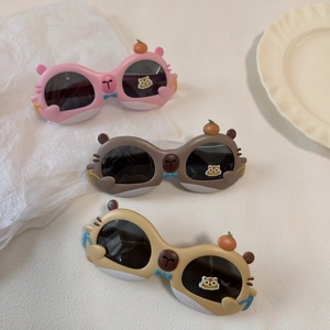 Lunettes de soleil polarisées en silicone pour enfants avec oreilles d'ours mignonnes