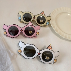 Cartoon animal frame sunglasses for children with UV protection in three colors