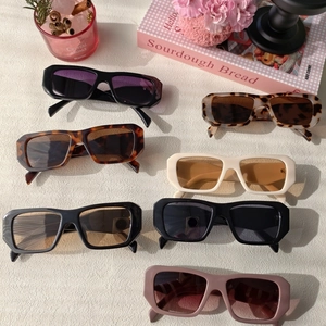 Retro Square Polarized Sunglasses For Women Men TR90 Thick Frame UV400 Protection Rectangular Vintage Hip Hop Driving Glasses