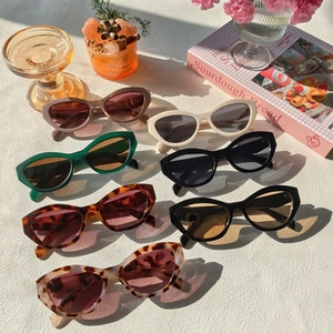 Lunettes de soleil œil de chat rétro pour hommes et femmes avec protection UV et monture résine