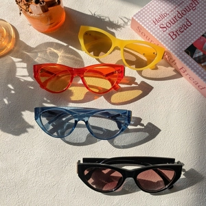 Retro Cat Eye Sunglasses PC Small Frame UV400 Protection Travel Outdoor Party Fashion Eyewear For Women Men